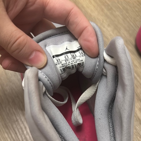 Women's Jordans Gray and Pink Sneakers - Picture 8 of 8